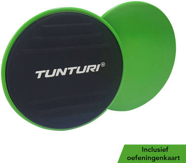 Tunturi Core Sliders Buikspiertrainer Set 18 Cm Groen