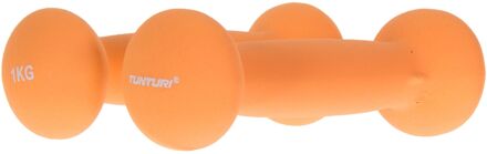 Tunturi dumbbells neopreen 2 x 1 kg oranje