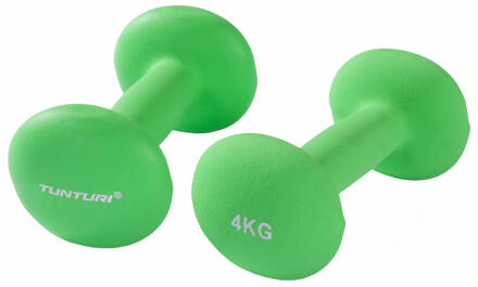 Tunturi dumbbells neopreen 2 x 4 kg groen