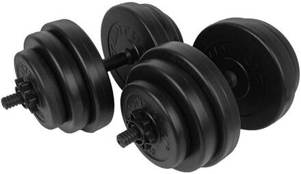 Tunturi Dumbbellset 1-3,5 Kg Vinyl/staal Zwart 18-delig