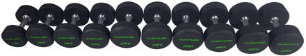 Tunturi Pro PU Dumbbell Set 14 t/m 32 kg - 1 paar - Halterset - incl. gratis fitness app