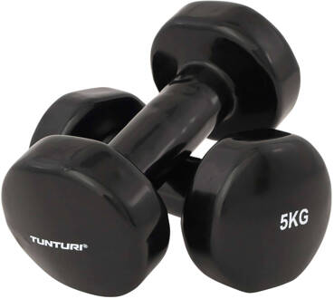 Tunturi Vinyl Dumbbells 2x 5 kg Black