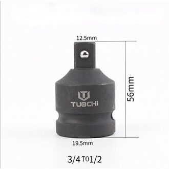 Tuochi Impact Adapters CR-MO 3/4 "Female X 1/2" Man Socket Adapter 1/2 3/8 3/8-1/4 Impact socket Voor Auto Reparatie Tools 3-4 to 1-2