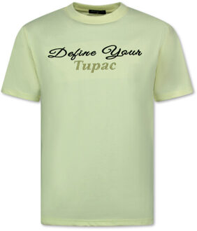 Tupac shakur oversized t-shirt Geel - M