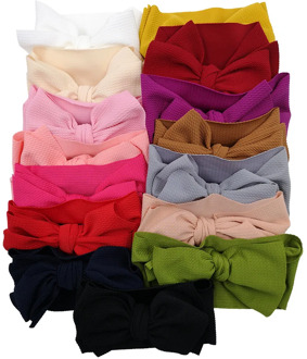 Turban Bows Headband For Baby Headwraps 30 Colors Elastic Toddler Nylon Headwear Girls Hair Accessories Bow Headband