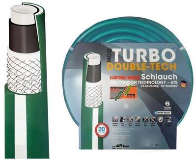 Turbo-Double-Tech® Tuinslang / Waterslang Ø 1/2” / 12,5mm - 6-lagen - Anti Torsie Systeem 20 meter