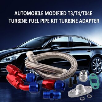 Turbo Olie Afvoer Terugkeer Lijn Kit + 10An Fitting/Adapter Turbo T3/T4 Markt Trend Olie afvoer Lijn