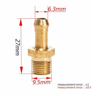 Turboc Compressor Messing Boost 1/8 "Npt Hex Slang Barb Fitting