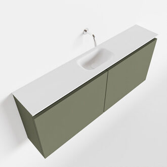 TURE 120cm toiletmeubel army. EDEN wastafel talc midden geen kraangat