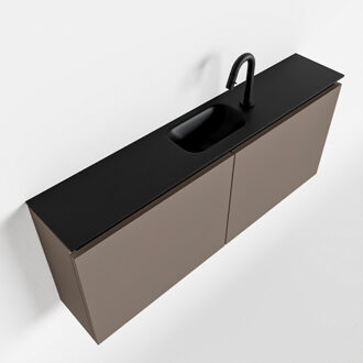 TURE 120cm toiletmeubel smoke. EDEN wastafel urban midden 1 kraangat