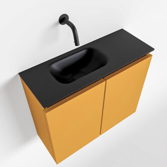 TURE 60cm toiletmeubel ocher. EDEN wastafel urban links geen kraangat