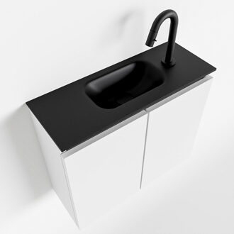 TURE 60cm toiletmeubel talc. EDEN wastafel urban midden 1 kraangat