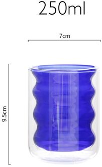 Turkse Dubbele Wand Geïsoleerd Glas Koffie Set Voor Drinken Theekopje Van Koffie, Latte, espresso Cup Of Thee Drinken Cup blauw 250ml