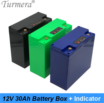 Turmera 12V 30Ah Battery Box Storage Case with Capacity Indicator Build 48Piece 18650 Battery for Uninterrupted Power Supply 12V