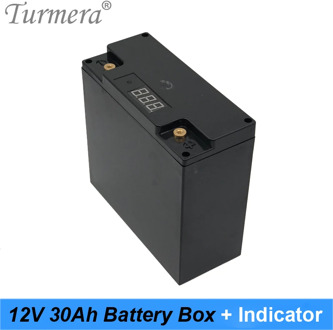 Turmera 12V 30Ah Battery Box Storage Case with Capacity Indicator Build 48Piece 18650 Battery for Uninterrupted Power Supply 12V