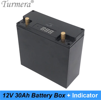 Turmera 12V 30Ah Battery Box Storage Case with Capacity Indicator Build 48Piece 18650 Battery for Uninterrupted Power Supply 12V
