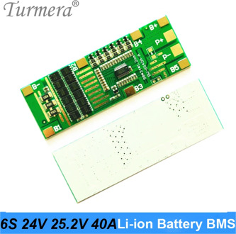 Turmera 6S 24V 10A 40A BMS 18650 Lithium Battery Protected Board with Balance for 25V Screwdriver Battery and E-bike Battery Use
