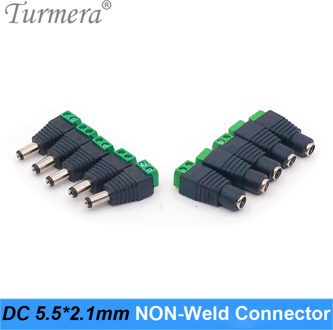Turmera DC connector 5.5*2.1mm Power Jack Adapter Plug Cable Connector for Screwdiver battery and 3528/5050/5730 led strip light