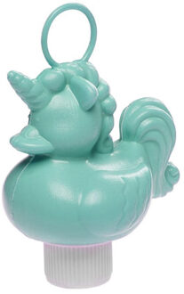 Turquoise blauw eenhoorn badeendje badspeelgoed 12 cm