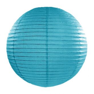 Turquoise blauwe lampionnen rond 35 cm - Feestlampionnen