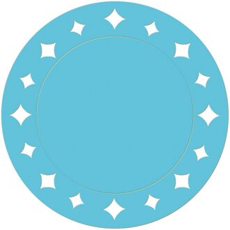 Turquoise kartonnen placemats 33 cm