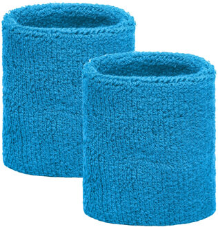 Turquoise kleurige polsbandjes pakket 2 stuks