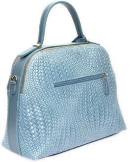 Turquoise Leren Tas - One Size