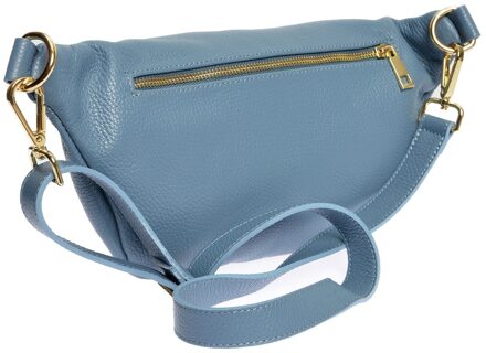 Turquoise Leren Tas