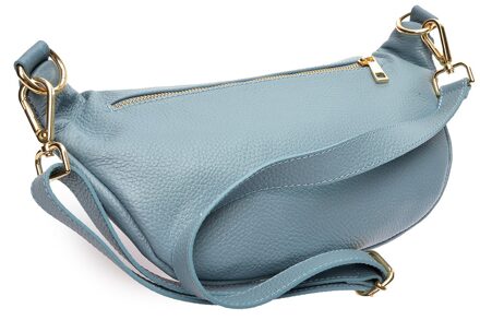 Turquoise Leren Tas