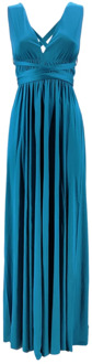Turquoise Midi Jurk voor Speciale Gelegenheden P.a.r.o.s.h. , Blue , Dames - L