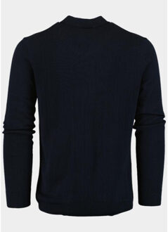 Turtle neck tex mockneck pull 25305te06/290 navy Blauw - XL