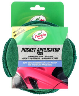 Turtle Wax poetspad katoen 14 x 18 cm wit 2 stuks