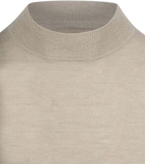 Turtleneck Trui Merino Ecru Beige - XL