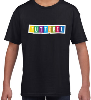 Tuttebel fun tekst t-shirt zwart kids S (122-128)