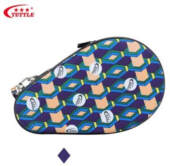 Tuttle Mode Multicolor Patroon Tafeltennis Racket Case Verdikte Duurzaam Ping Pong Bat Paddle Bag Hard Throwproof Draagbare model- B