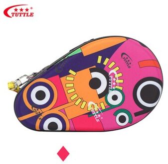 Tuttle Mode Multicolor Patroon Tafeltennis Racket Case Verdikte Duurzaam Ping Pong Bat Paddle Bag Hard Throwproof Draagbare model- C
