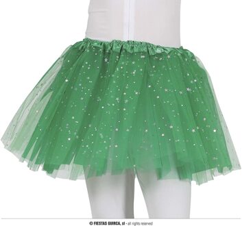 Tutu Groen Met Zilveren Sterren Kind