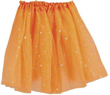 Tutu Oranje Sterren Kind Oranje, Multikleur - Print