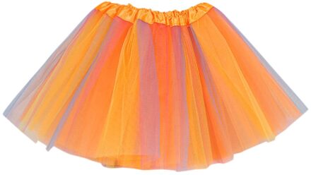 Tutu Rok Outfits Peuter Kids Meisjes Baby Multicolor Tulle Ballet Rok Gonna Kostuum Baby Rok Spodniczka Dla Dziewczynki oranje