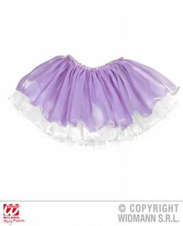 Tutu satijn met tule lila/wit kind 4 lagen Paars - Lila
