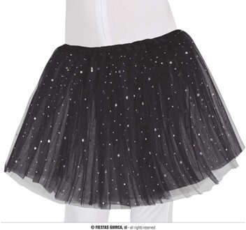 Tutu Zwart Met Zilveren Sterren Kind