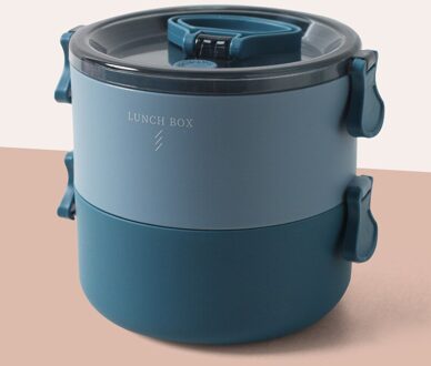 Tuuth Multi-layer Lunchbox Milieuvriendelijke Bpa Gratis Materiaal Thermische Voedsel Container Voor Kinderen Kantoor blauw-2