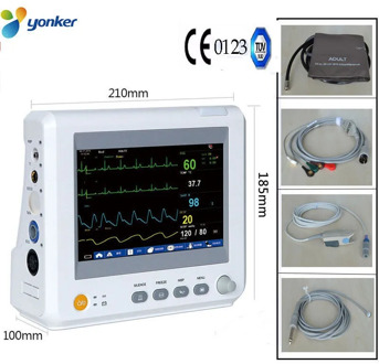 TUV&CE,Sending By DHL,Accessories Completely,7inBlood Pressure ICU Modular Patient Monitor Parameter NIBP,Support Veterinary