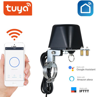 Tuya Amazon Alexa Google Assistant IFTTT Smart Wireless Control Gas Water Valve Tuay/SmartLife App WiFi Shutoff Controller