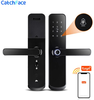 Tuya app Fingerprint Door Lock Wifi Code Card Key Touch Screen Smart Door Lock Security Digital Electronic Lock For Home