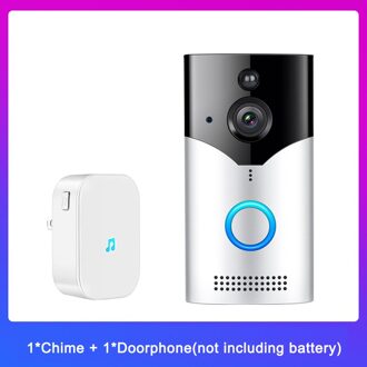 Tuya App Wifi Video Deurbel Camera Hd 1080P Wireless Home Camera Video Intercom Batterij Deurbel 166 Graden View pir Motion option 2