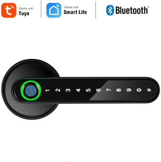 Tuya Bluetooth Biometric Smart Door Lock Digital Lock for Indoor Home Use APP Real-Time Monitor Privacy Lock Home Device