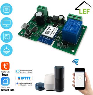 Tuya DC5V 12V 24V 32V Wifi Schakelaar Draadloze Relais Module Enkele Manier Tippen/Self-locking Timing Afstandsbediening Voor Google Thuis
