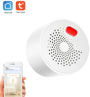 Tuya Gas Detector Smart Fire Alarm Smoke Sensor WiFi Gas Sensor For Home Security Automatic Alarm APP Control Notice