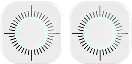 Tuya Rookmelder Wifi Draadloze Rook Brand Alarm Sensor Beveiliging Alarm Voor Domotica Met Smart Leven App 2 stk